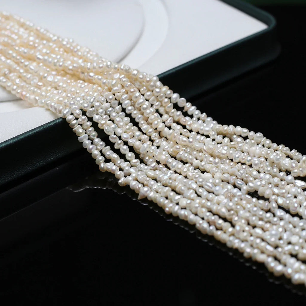 3-4mm Irregular Shape Natural Freshwater Pearl Loose Beads for Jewelry Making Supplies DIY Women Necklace Bracelet Accessories