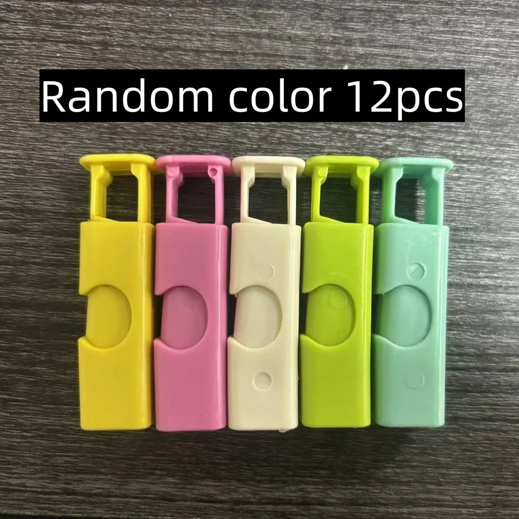 12Pcs Bag Sealing Clips,Moisture-Proof Spring Clips Suitable for Plastic and Snack Bags,Multifunctional Organizer for Storage