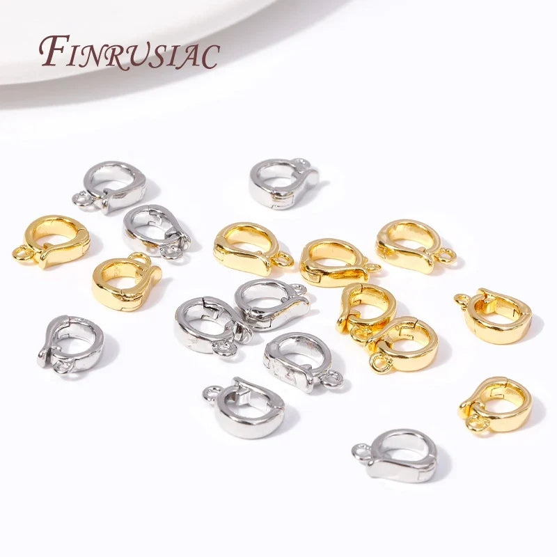 18K Gold Plated Bails For Pendants,Charms Clasps Connector For Jewelry Making Supplies,Hinged Necklace Enhancer,Jewelry Findings