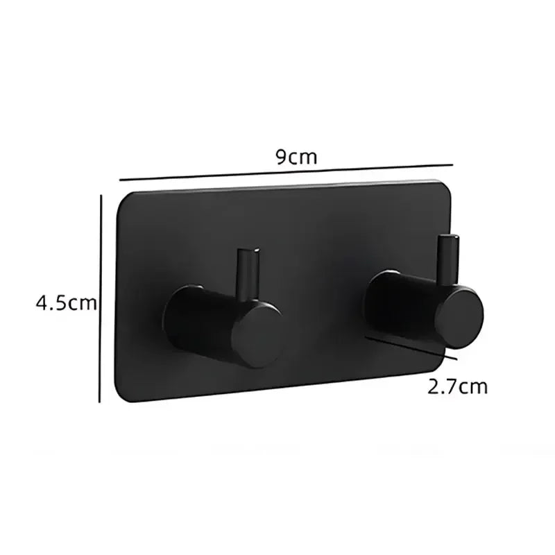 Stainless Steel Modern Style Adhesive Hooks for Bathroom Room Kitchen Clothes Hats Clutter Storage