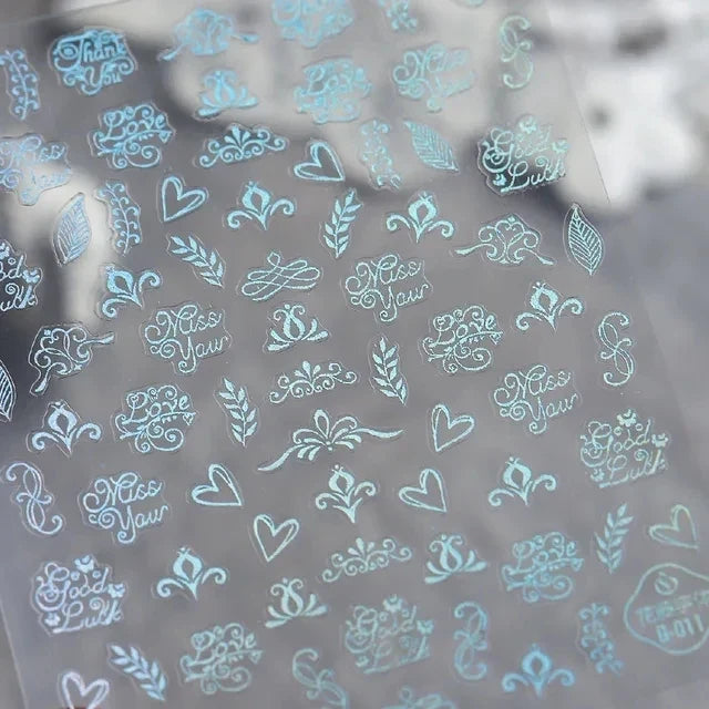 Dark Girl Butterfly Moth 3D Adhesive Nail Art Stickers 5D Soft Embossed Reliefs Nail Decals Decorations Wholesale Dropshipping