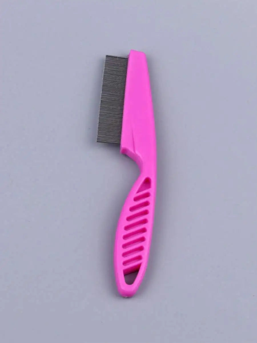 Pet Tear Stain & Flea Comb Fine Tooth Stainless Steel Grooming Comb For Dogs Cats Eye Face Hair Debris Removal
