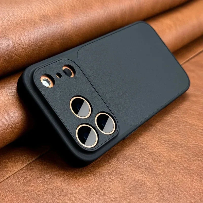 New Luxury Upgrade Can Immediately Become 17 Series Orange Retro Phone Case For iPhone 17 Air 16 15 14 13 12 11 Pro Max