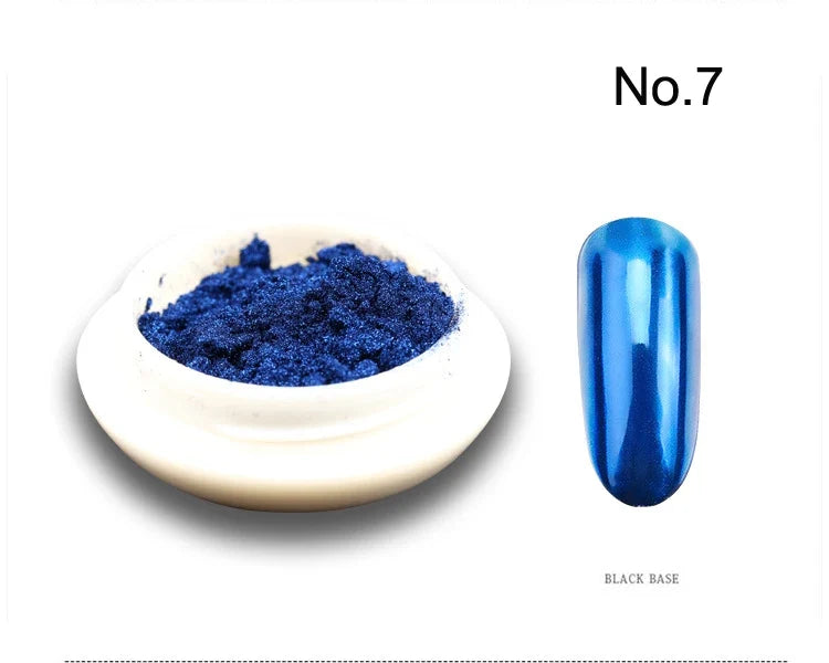 1 Jar Holographic Chili Red Mirror Nail Chrome Powder Effect Metallic Dust UV Gel Gold Chrome Nail Powders Pigment Christmas Red