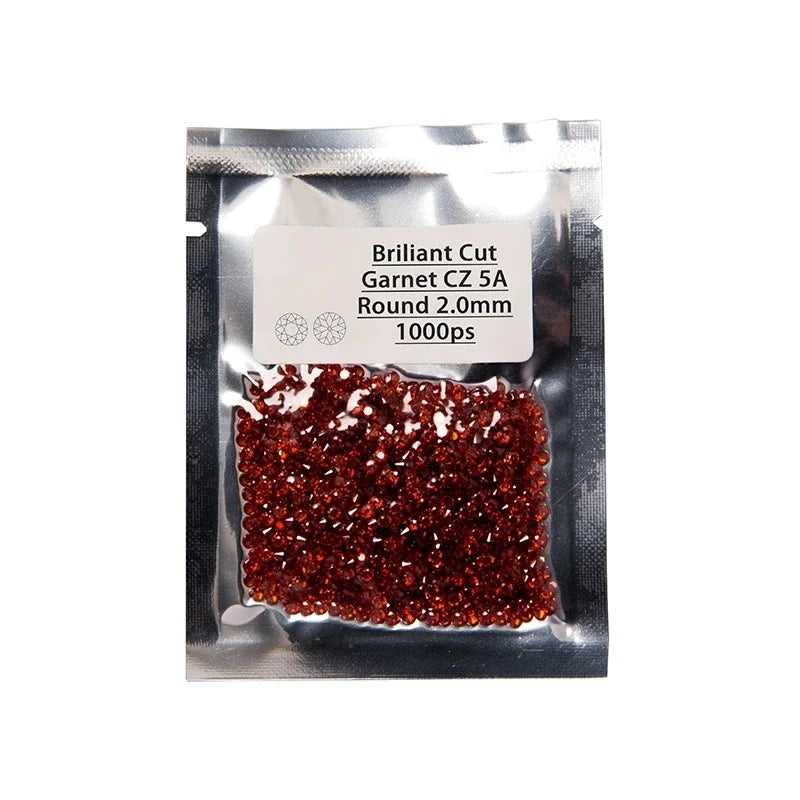 1000pcs/bag AAAAA Grade Various Color 0.8~2.75mm Zirconia Gems Beads Round Cut Cubic Zircon Stones For Jewelry Making