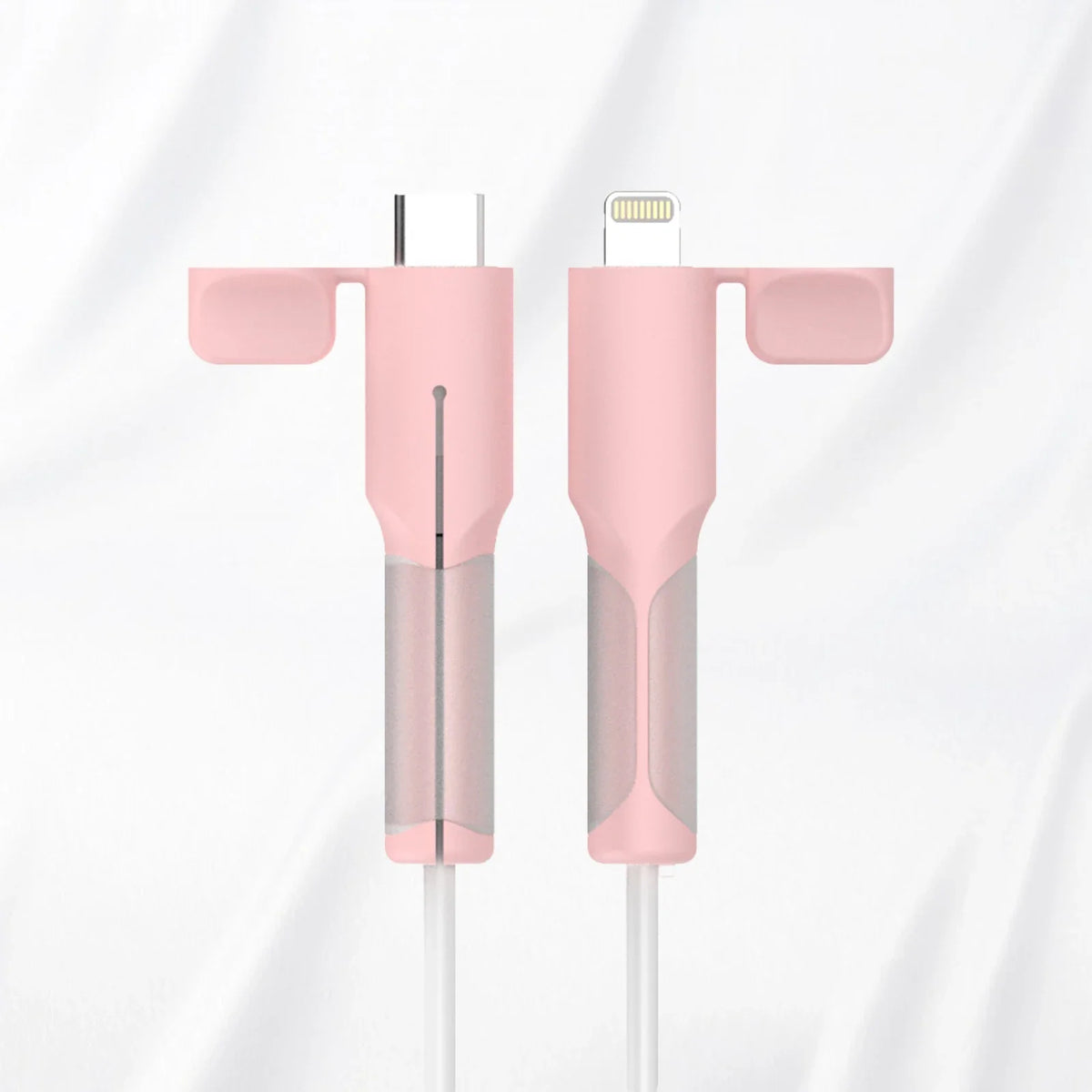 Charger Cable Protector, Type-C to Type-C/iPhone/USB A Silicone Charger Cord Protector, 2-in- Cord Protector with Cable Winder