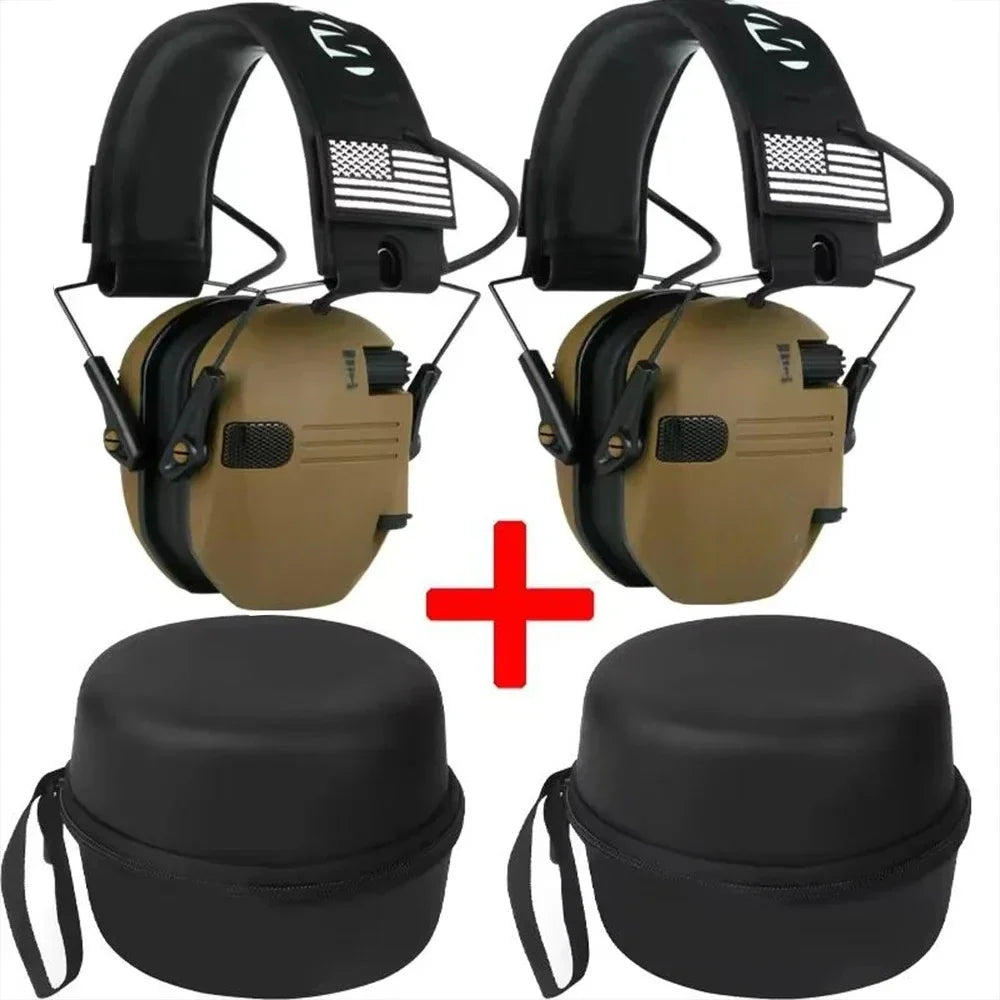 Shooting Hunting Electronic Earmuffs Active Noise Cancelling Protect Hearing Tactical Headset NRR22 EMI Filtering Sound Amplify