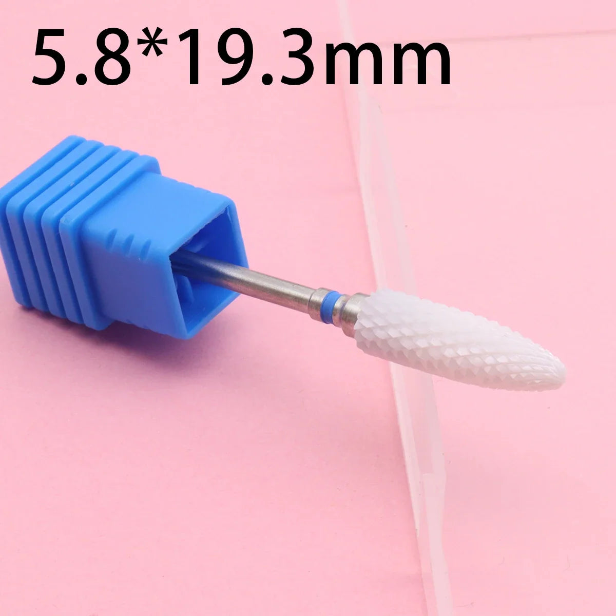 Long Ceramic Nail Drill Bit 3/32" Rotary Burr Bits For Manicure Pedicure Electric Drill Accessories Nail Tools Milling Cutt