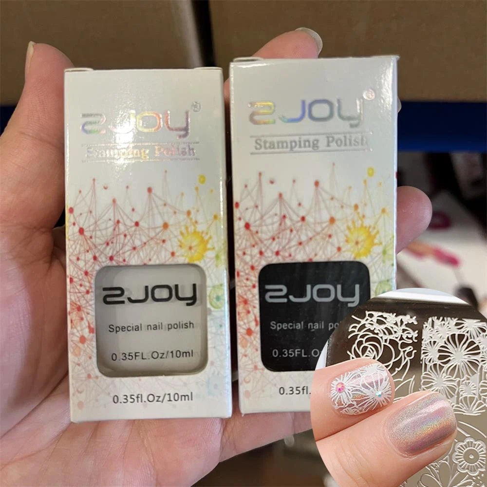 10ml Nail Stamping Polish Black White Colorful Nail Art Printing Varnish Stamp Special Polish Semi Permanent UV Stamp Gel Tools*