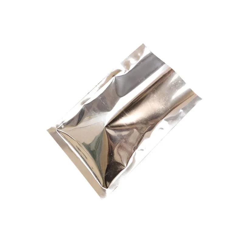 100pcs Aluminum Foil Flat Bags Heat Sealable Food Grade Storage Bags Snack Packaging Pouch Kitchen Organizer Bags