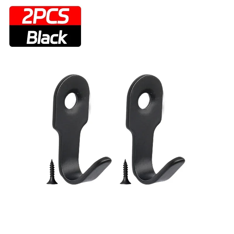1/20pcs Mini Stainless Steel J-shaped Hook with Screw Items Key Rack Wall Punching Hook Kitchen Accessories Bathroom Hardware