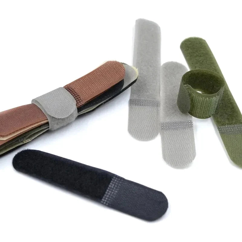 New 10pcs Nylon Straps Cable Ties Strap Webbing Organizer Fix Hook Loop Grip Wrapping Cord Reusable Backpack Fastener Buckle