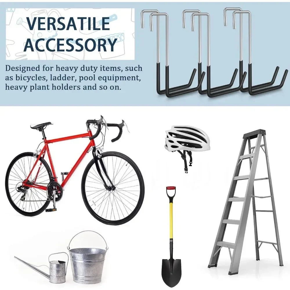 2025 1Pcs Hanging Hooks Vinyl Coated Heavy Duty Large Garage Wall Hook Rafter Hanger Hook Garage Bike Ladder Hooks Good