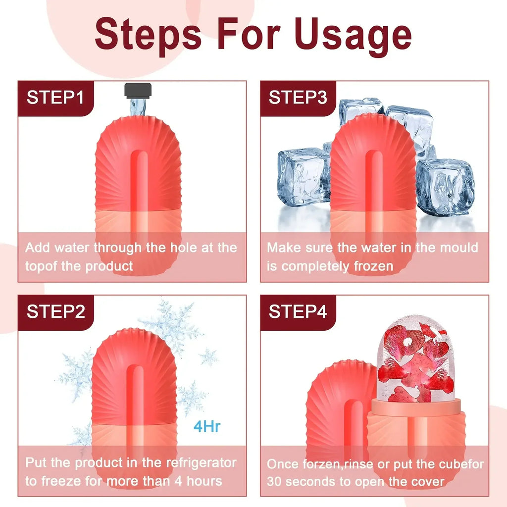 Ice Face Roller Stainless Steel Gua Sha Tool Set Skin Care Beauty Set Face Massage Roller Lifting Contouring Tool Reusable