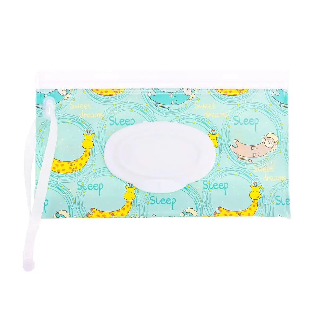 New Baby Wet Wipe Pouch Flip Cover Wipes Holder Case Reusable Tissue Box Refillable Carrying Case Portable Stroller Accessories