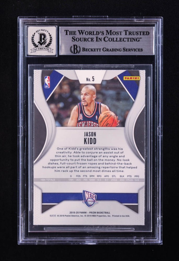 Jason Kidd Signed 2019-20 Panini Prizm #5 (BGS | Autograph Grade 10)