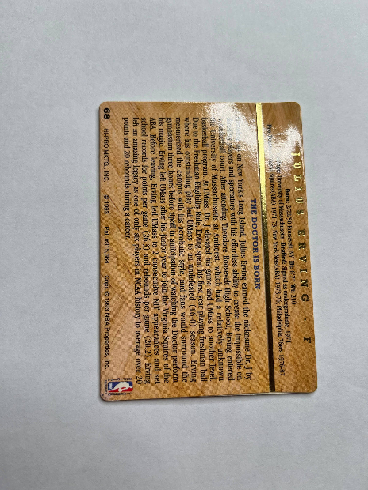 Julius Erving Card